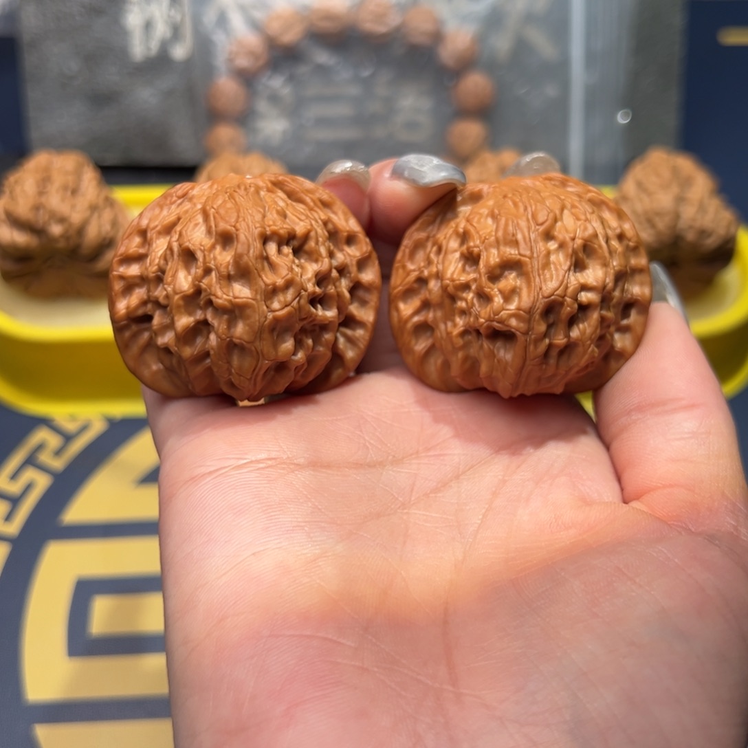 文玩核桃把件磨盘43全品