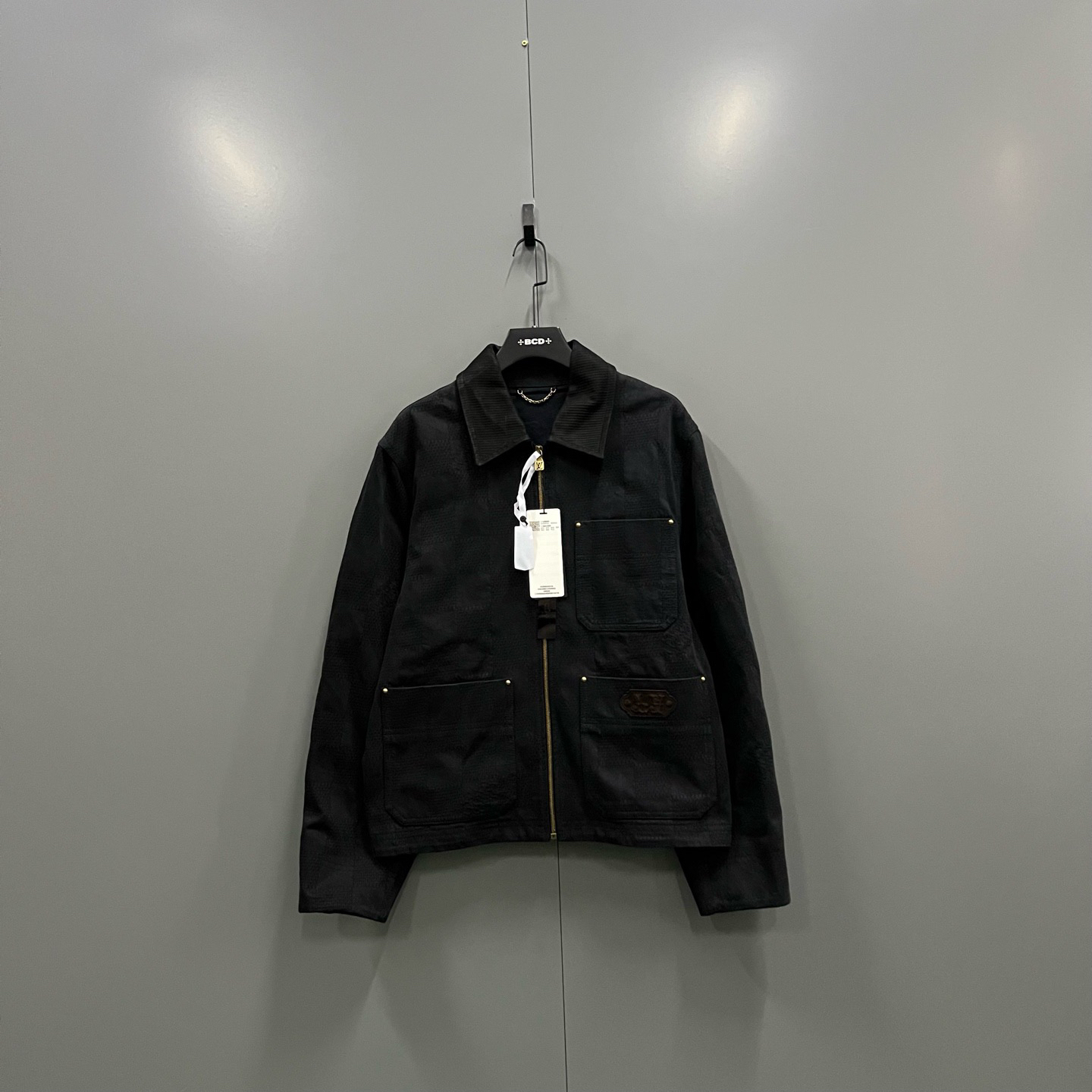 99新 LouisVuitton/路易威登 （ll）暗纹格子外套 50码/98新017528