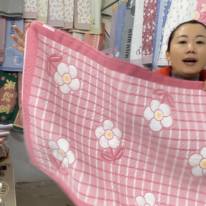 棉特价粉色格格花