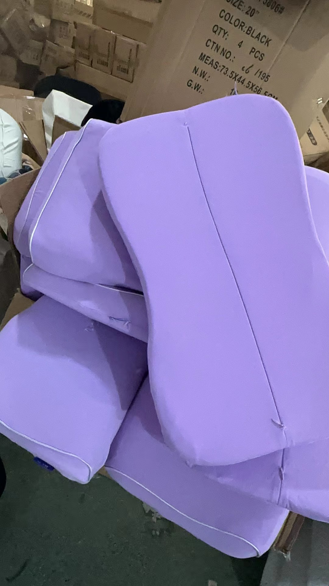 凝胶纹路款无标多形状不分大小高低紫色零压护颈枕头发1个