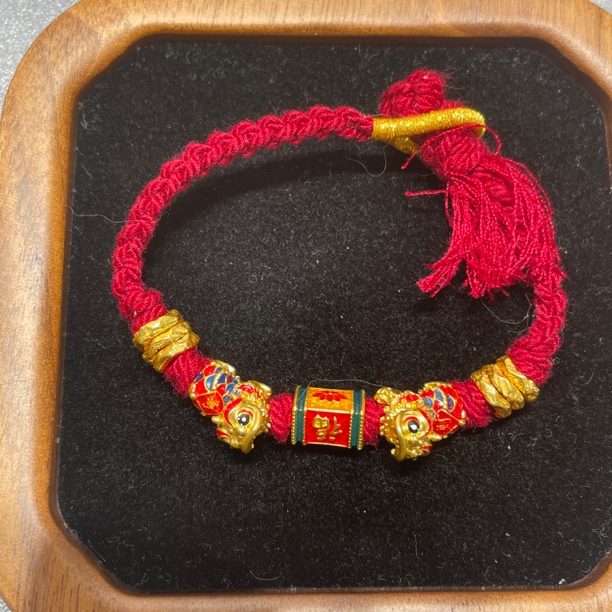 足金999醒狮 福佑手串