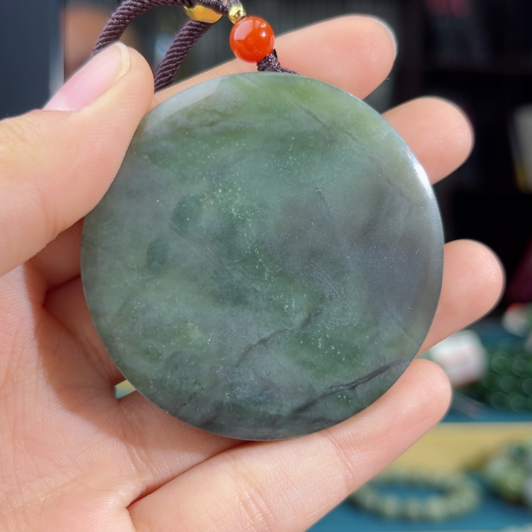 和田玉手链未镶嵌挂件纯天然和田玉青海料无事牌