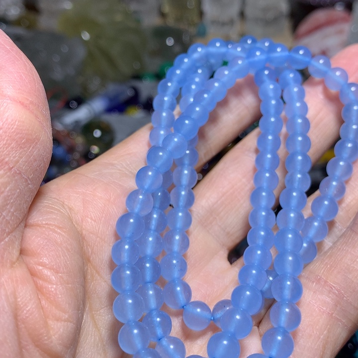 玛瑙/玉髓手链未镶嵌6mm佛珠手串