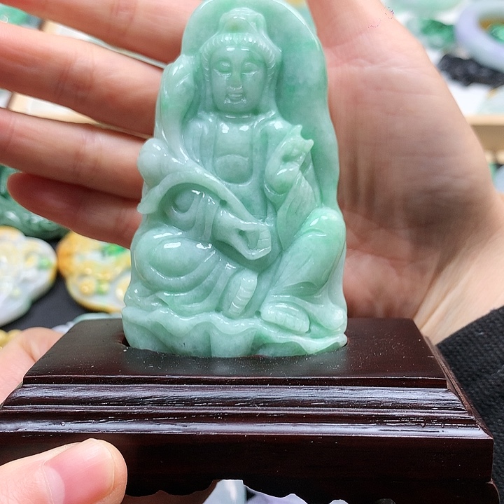 翡翠挂件未镶嵌摆件