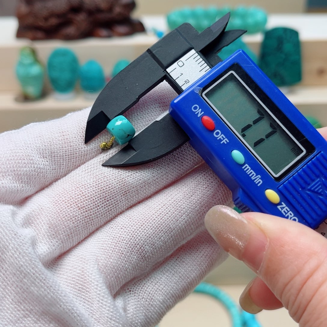 绿松石直切鼓珠未镶嵌