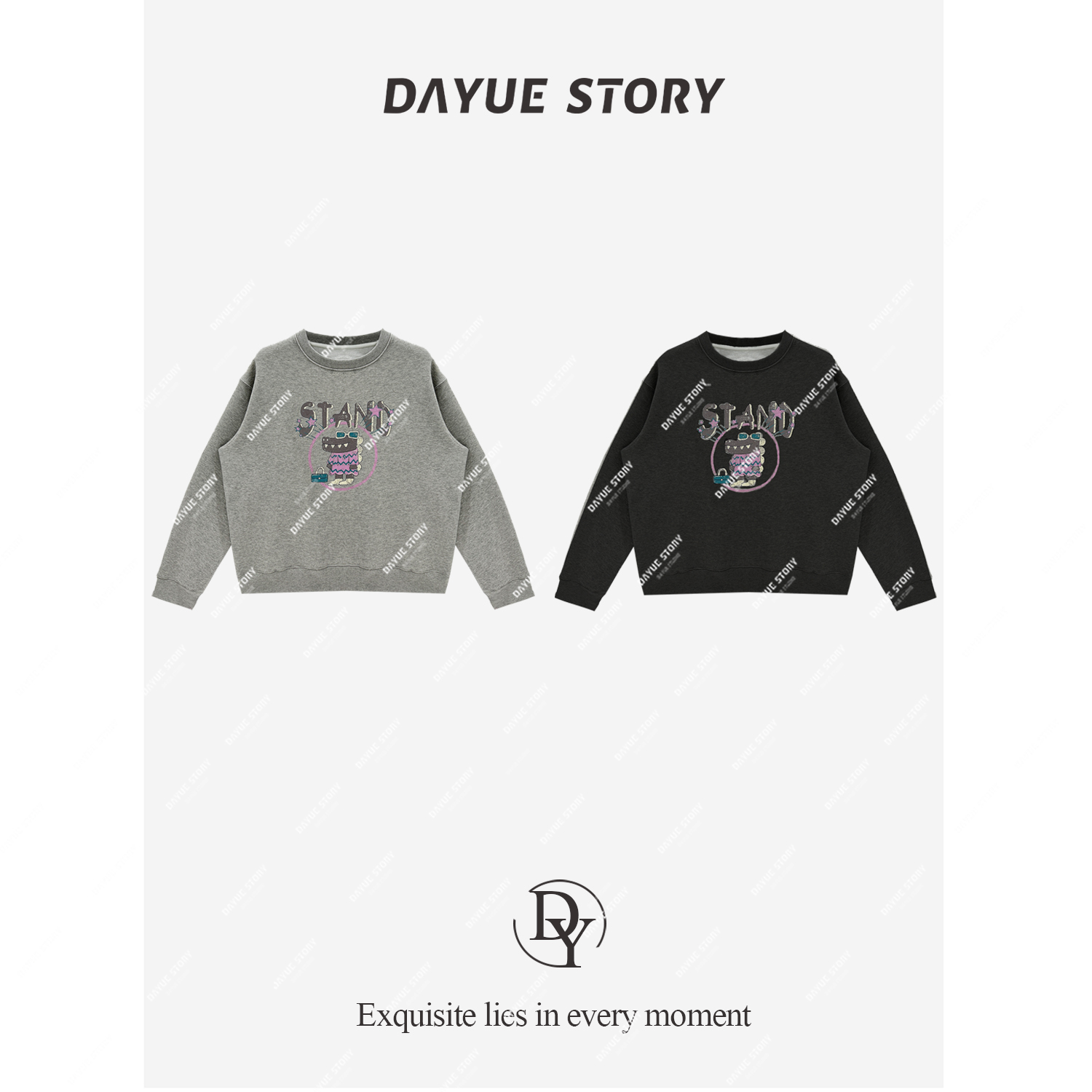 DAYUE【鳄鱼小姐】甄选好料~保暖亲肤一体绒！韩版无感卡通印花卫衣