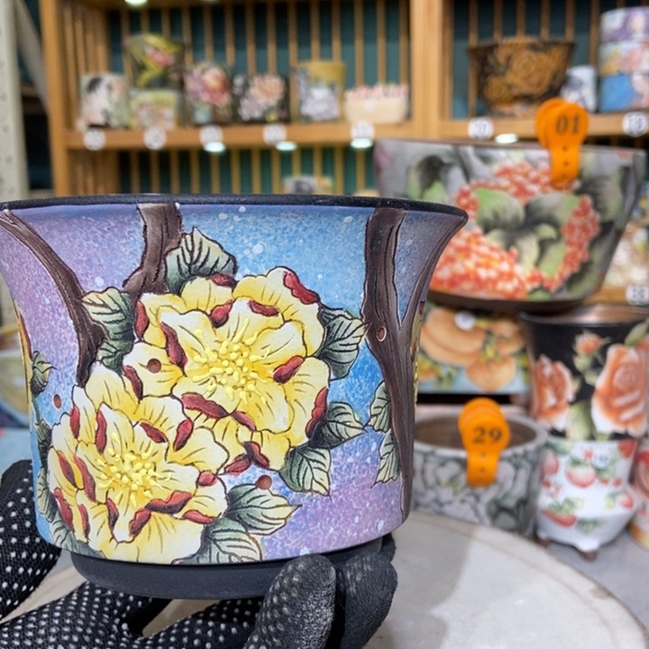 红陶景德镇艺术手绘作品