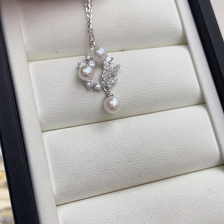 淡水珍珠吊坠(不含链)银S925镶嵌