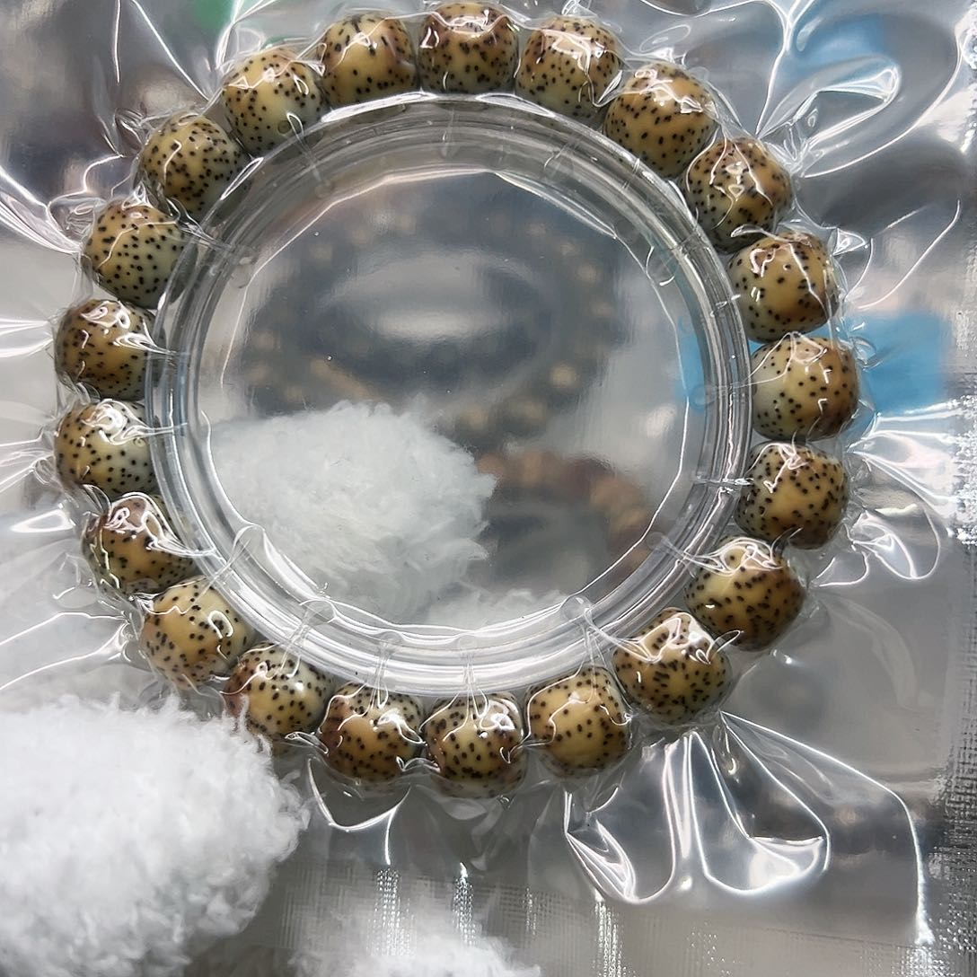 星月菩提手串90高端糯冰火烧云石玉星月菩提单圈11