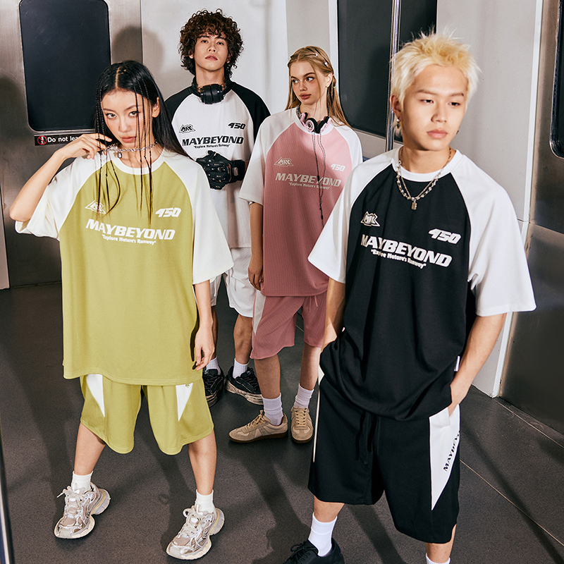 MAYBEYOND 24SS潮流宽松情侣款新款甄选摩登条套装