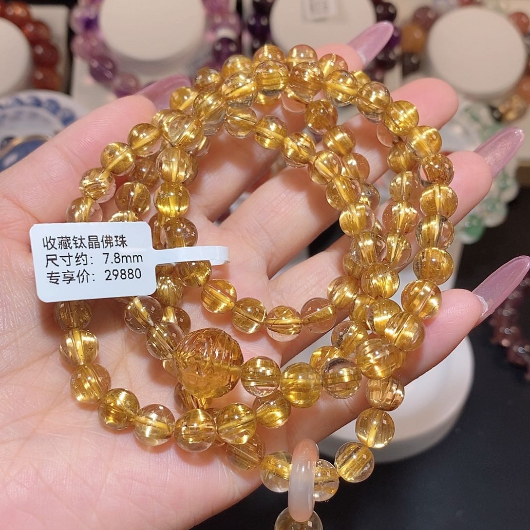 水晶手链未镶嵌金钛晶