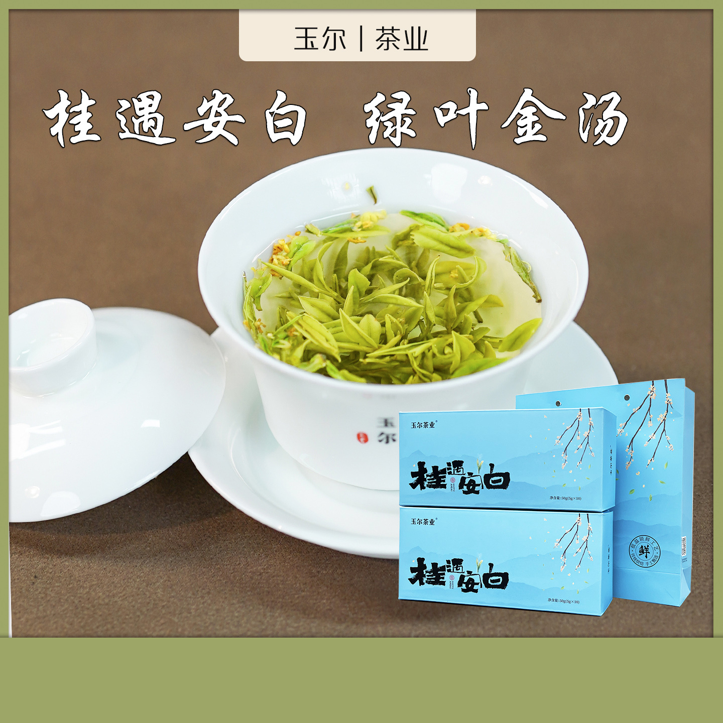 桂花绿茶老树金桂窨制昆铜核心产区安吉珍稀白茶