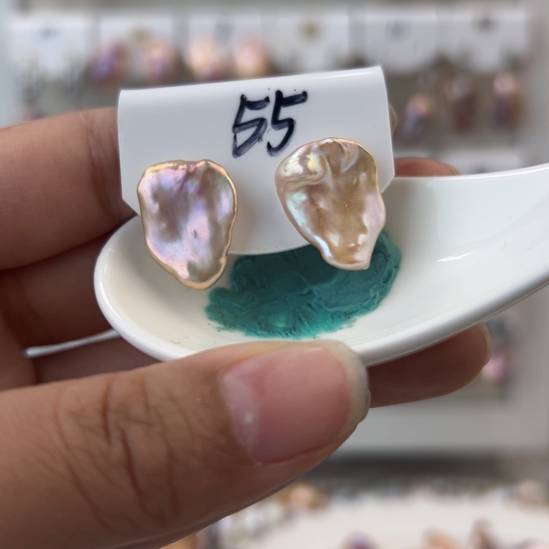 淡水珍珠耳饰银S925镶嵌