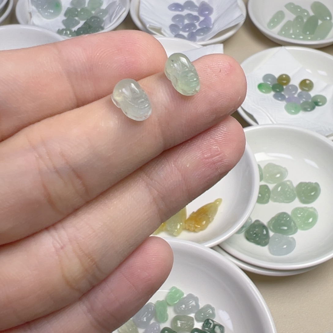 救***.翡翠散珠貔貅俩只