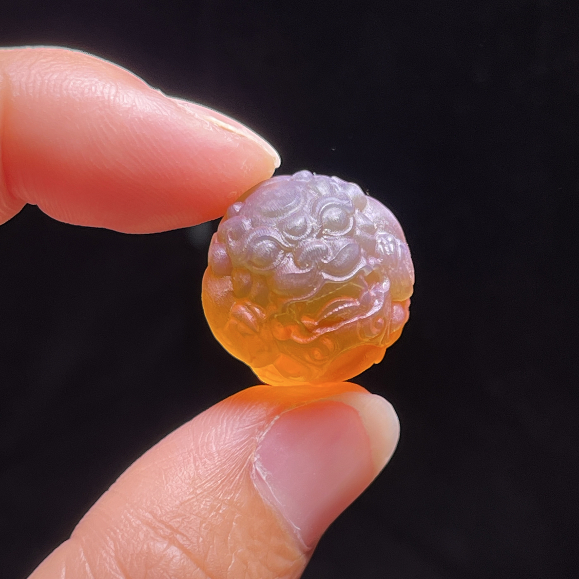 天然缅甸琥珀貔貅珠子18.8mm