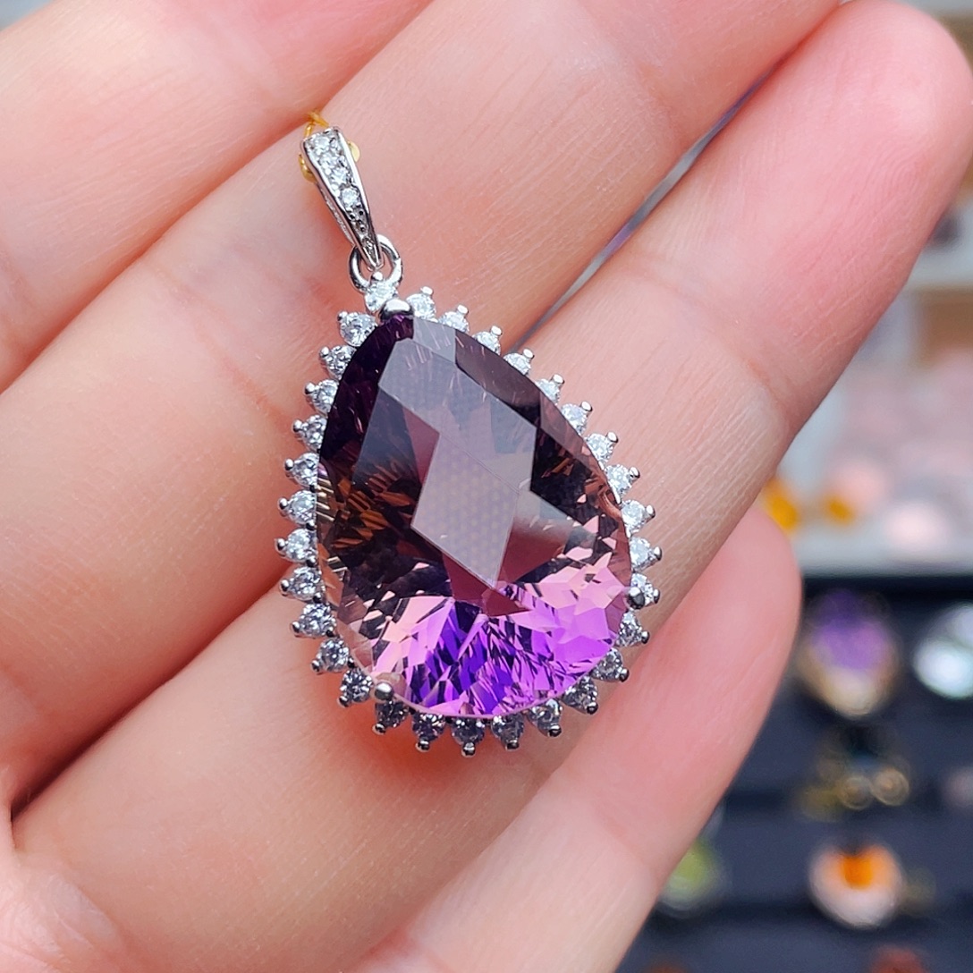 珠宝半成品水晶银S925镶嵌天然保真