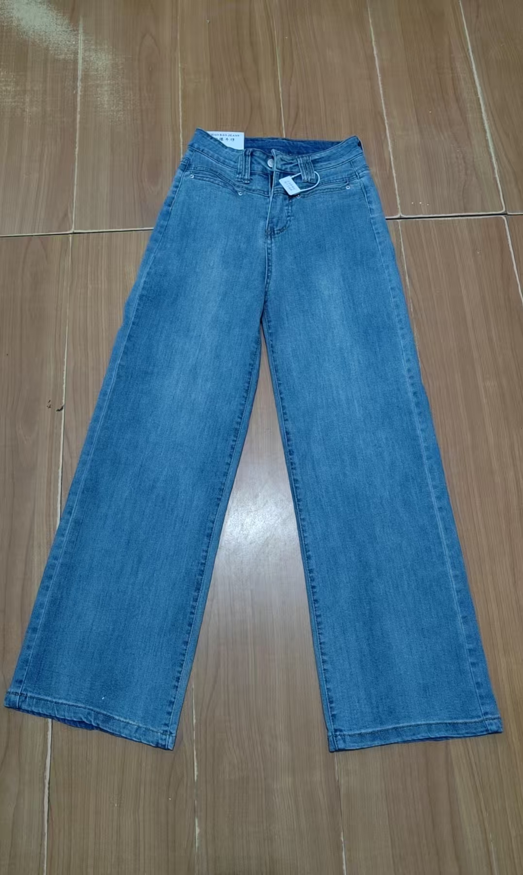 高腰显瘦直筒牛仔裤垂感设计休闲百搭阔腿裤女装