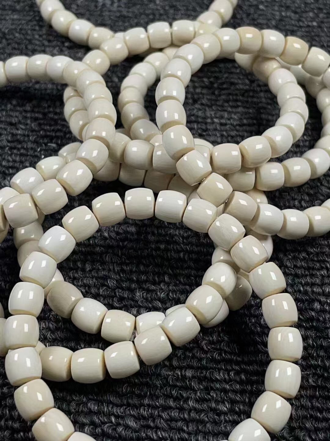 猛犸牙直切手串8×9精工果冻玉化料