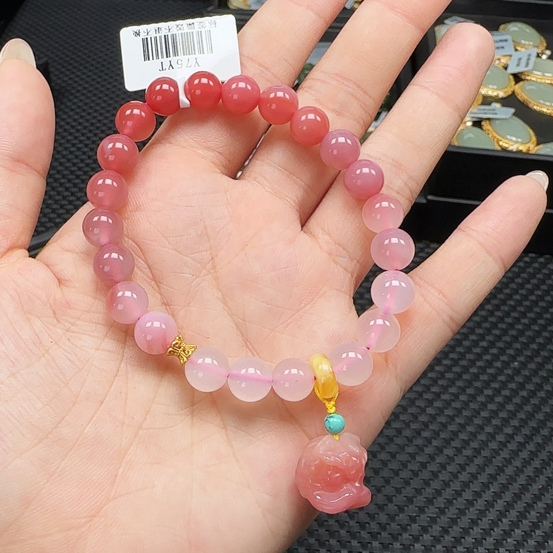 玛瑙/玉髓未镶嵌手链一条