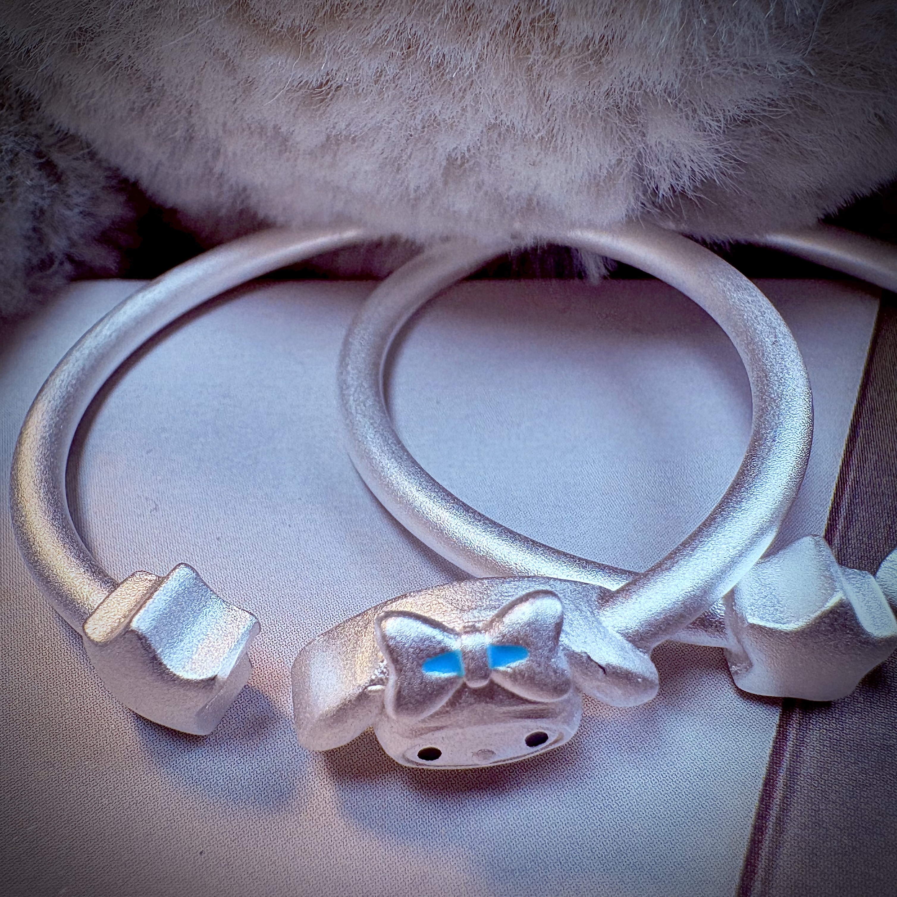 足银手镯 足银可调节库洛米宝手镯首饰镯子精致时尚精美银制品