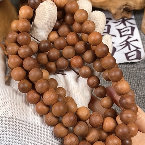 檀香木手串/手链老山檀香风化瘤疤老料1.2/108圆珠
