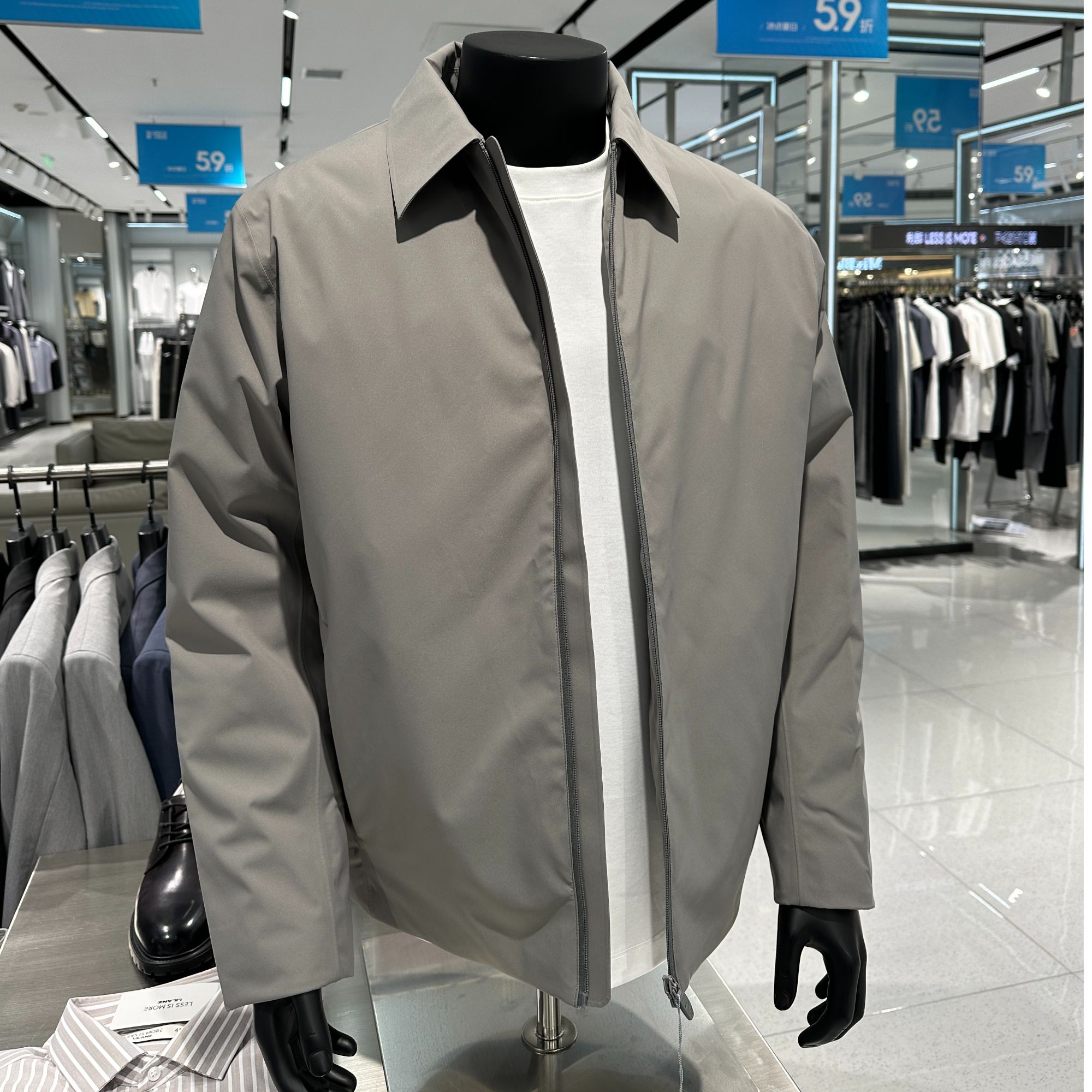 Lilanz/利郎（25新款）五防面料羽绒服白鸭绒茄克净面休闲羽绒服