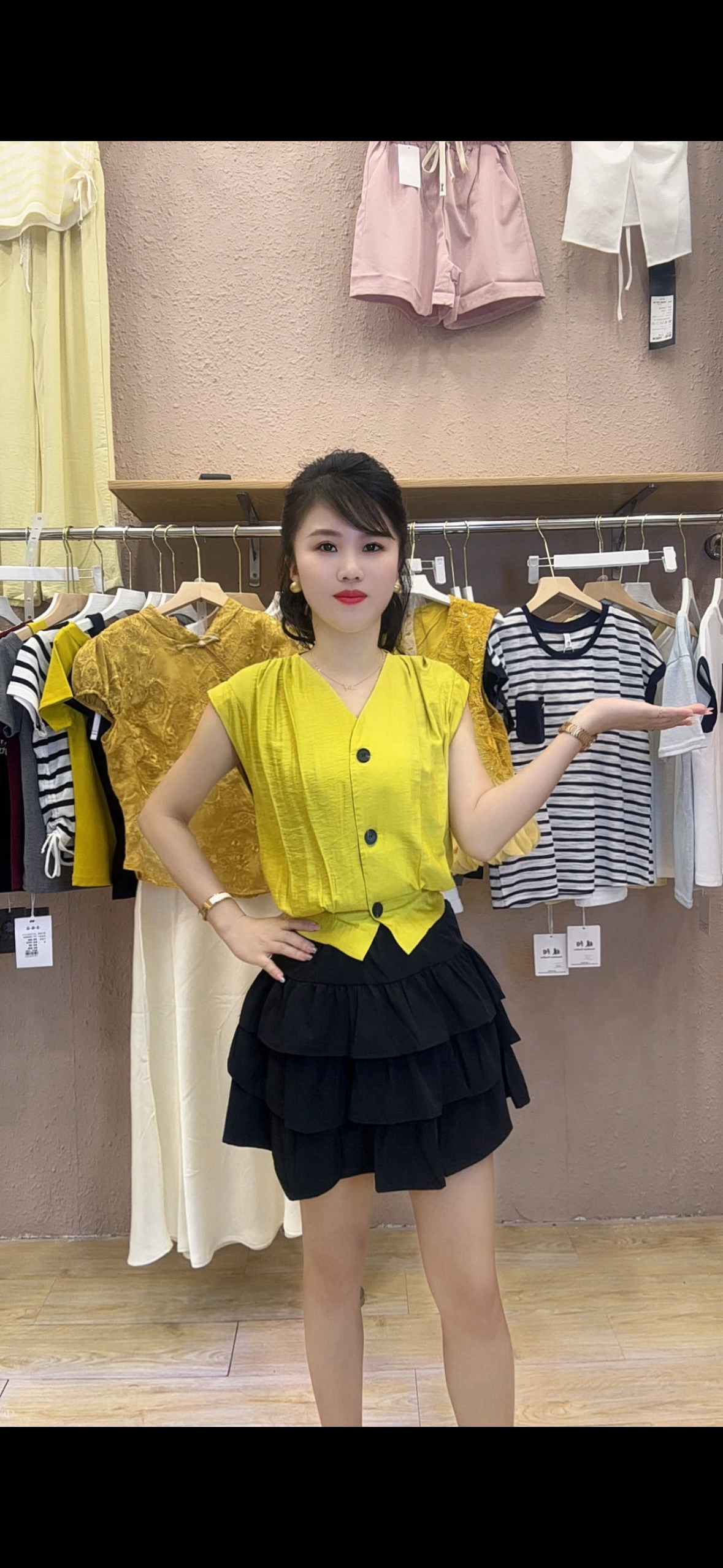 麦子家时尚黑色蛋糕裙