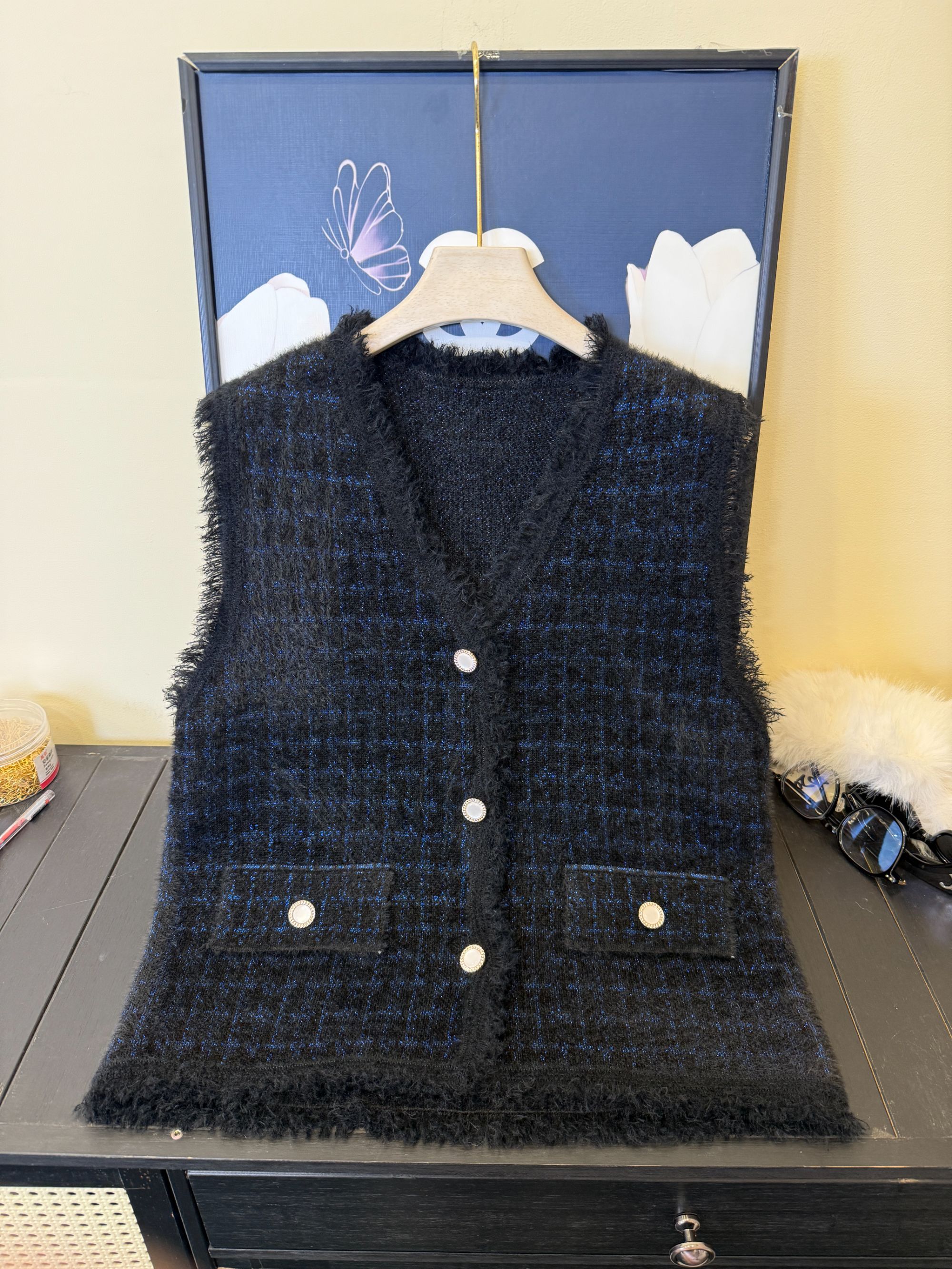 【王哥精选】新款时尚潮流网红女士小香风马甲9922-2