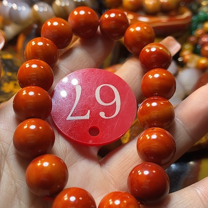 无***，玛瑙/玉髓未镶嵌手链