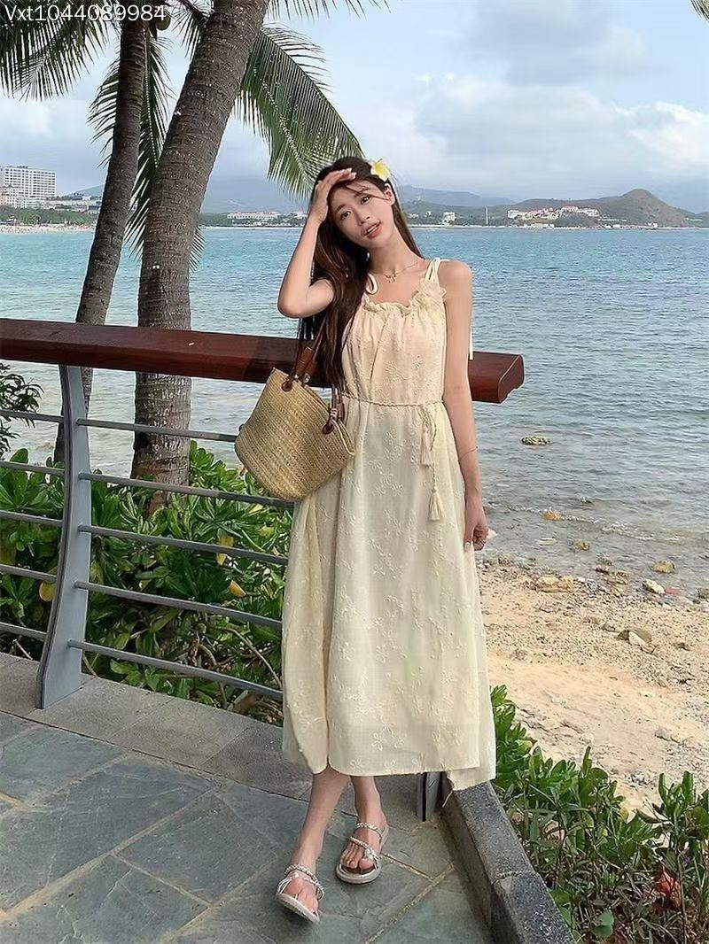 女裙夏季显瘦气质法式森系气质显瘦温柔风甜美初恋裙子仙女裙