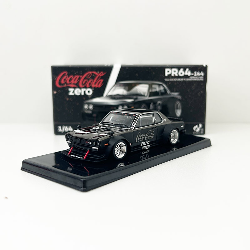 【拆封展车】POPRACE车模 1:64合金日产天际线2000GTR 可乐汽车模型