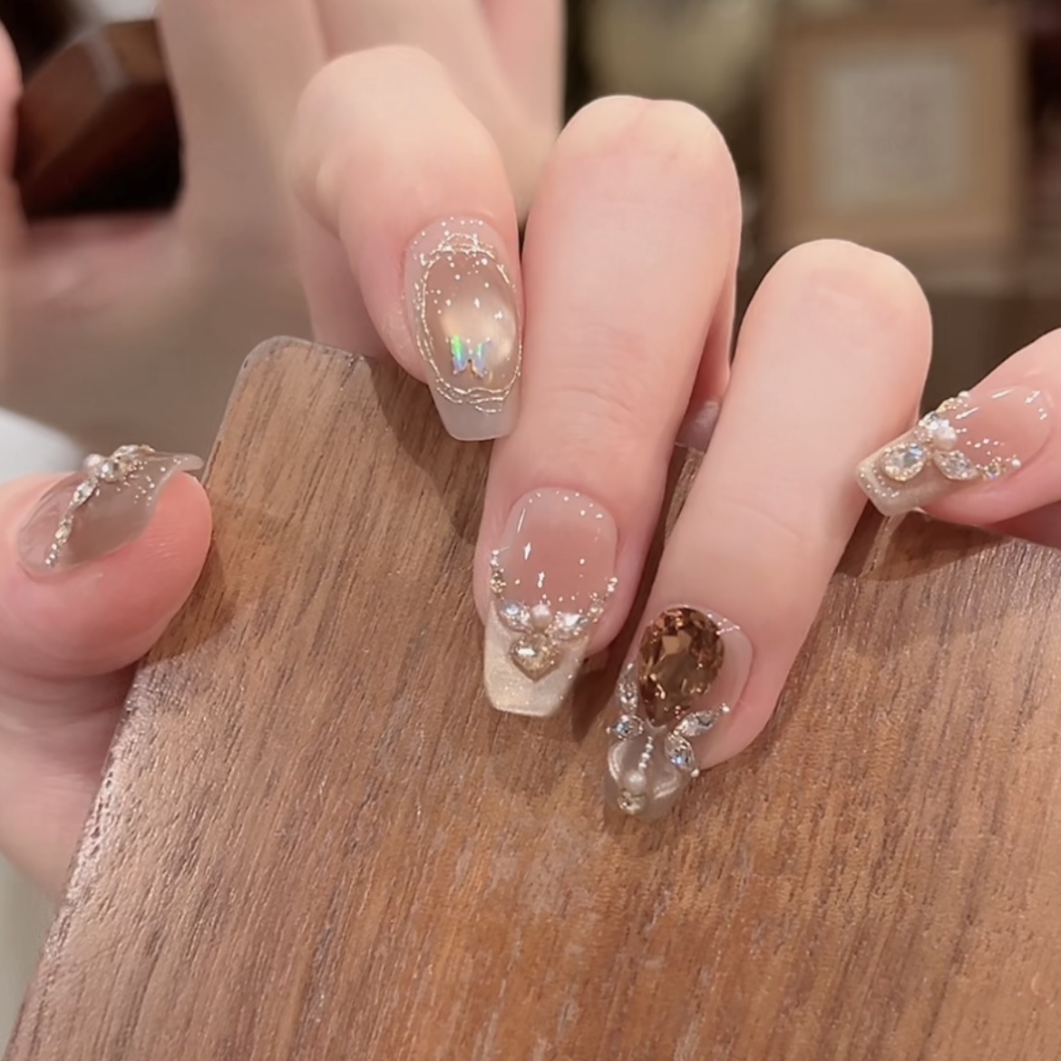 茉哉【塞纳湖畔】纯手工定制拆卸穿戴甲A4431