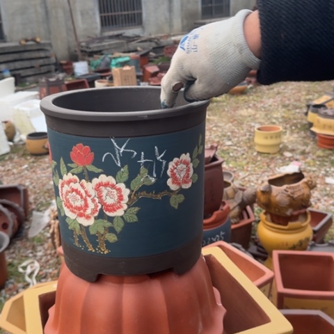 红陶紫砂花盆盆景盆栽