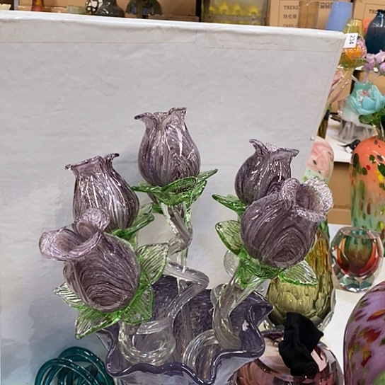 琉璃花瓶高45厘米宽9厘米