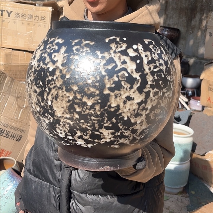 红陶侘寂风树桩一个口径18高度24