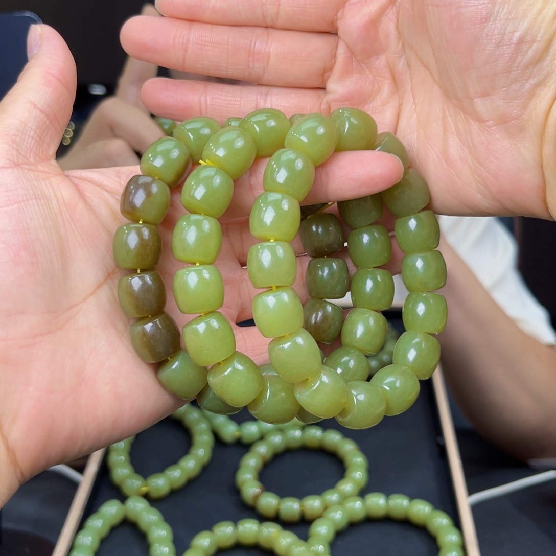 手串未镶嵌和田玉纯天然和田玉新疆若羌黄口料14