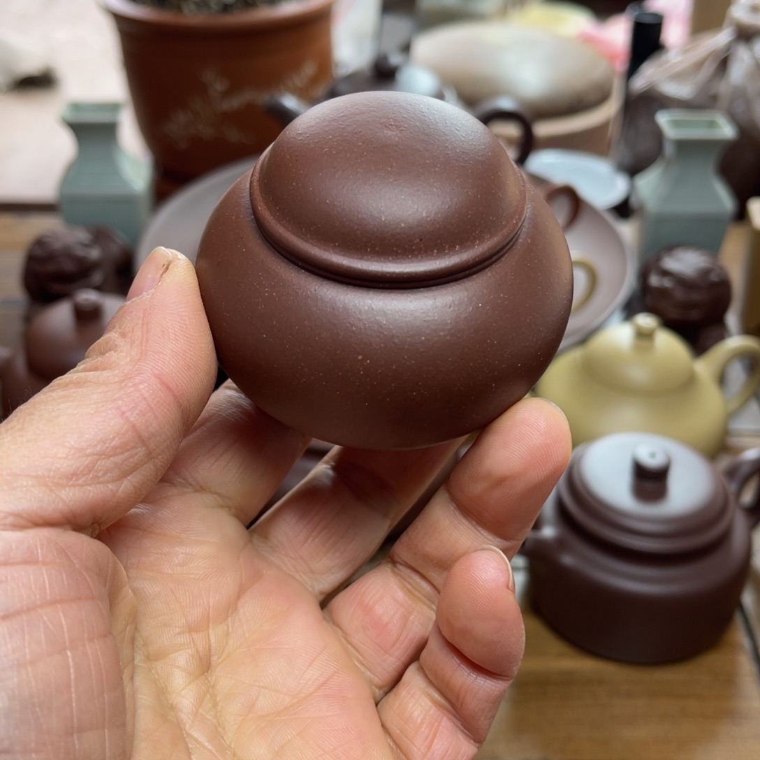 紫砂茶叶罐紫泥作品