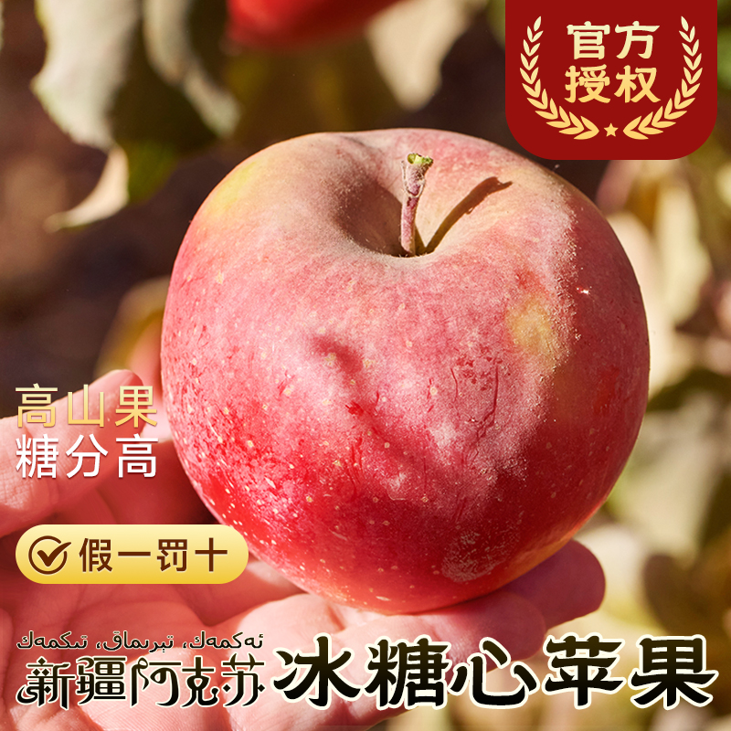 正宗新疆阿克苏冰糖心苹果新疆正品丑苹果新鲜当季整箱甜9斤包邮
