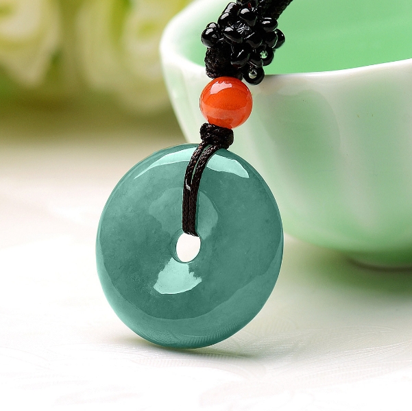 天然A货翡翠平安扣平安扣配男女百搭