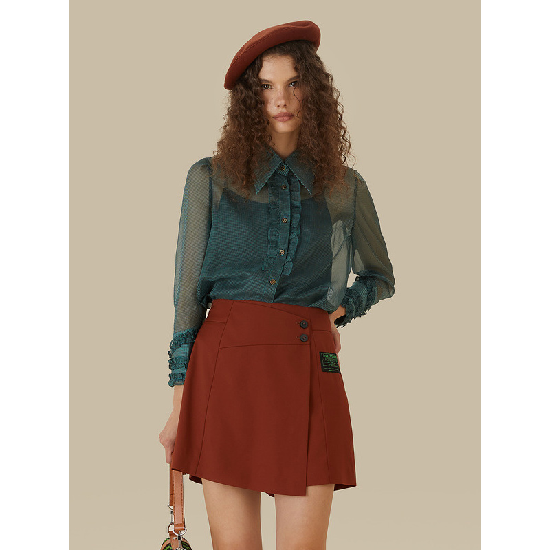 【九月】D63秋长袖衬衫（赠吊带衫）5W3C34005