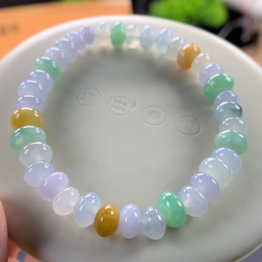 翡翠未镶嵌手链卡6.8～8