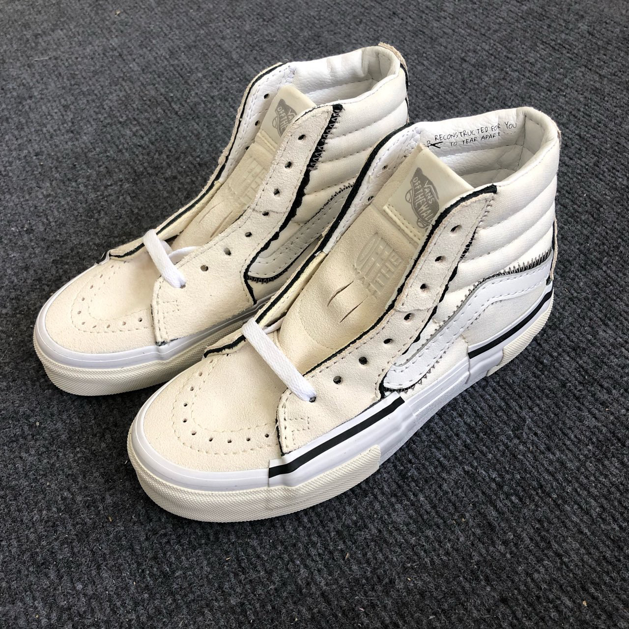 Vans Sk8 解构 撕撕乐 防滑减震 白色 原盒 5UKQJM