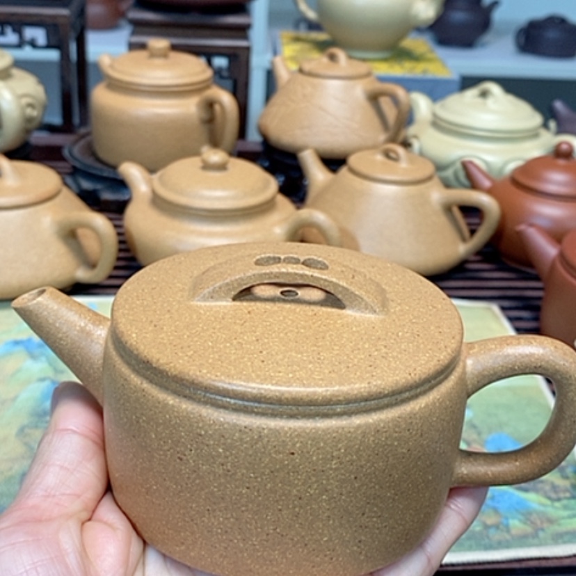 【闪购商品】紫砂茶壶黄金段半手工汉瓦
