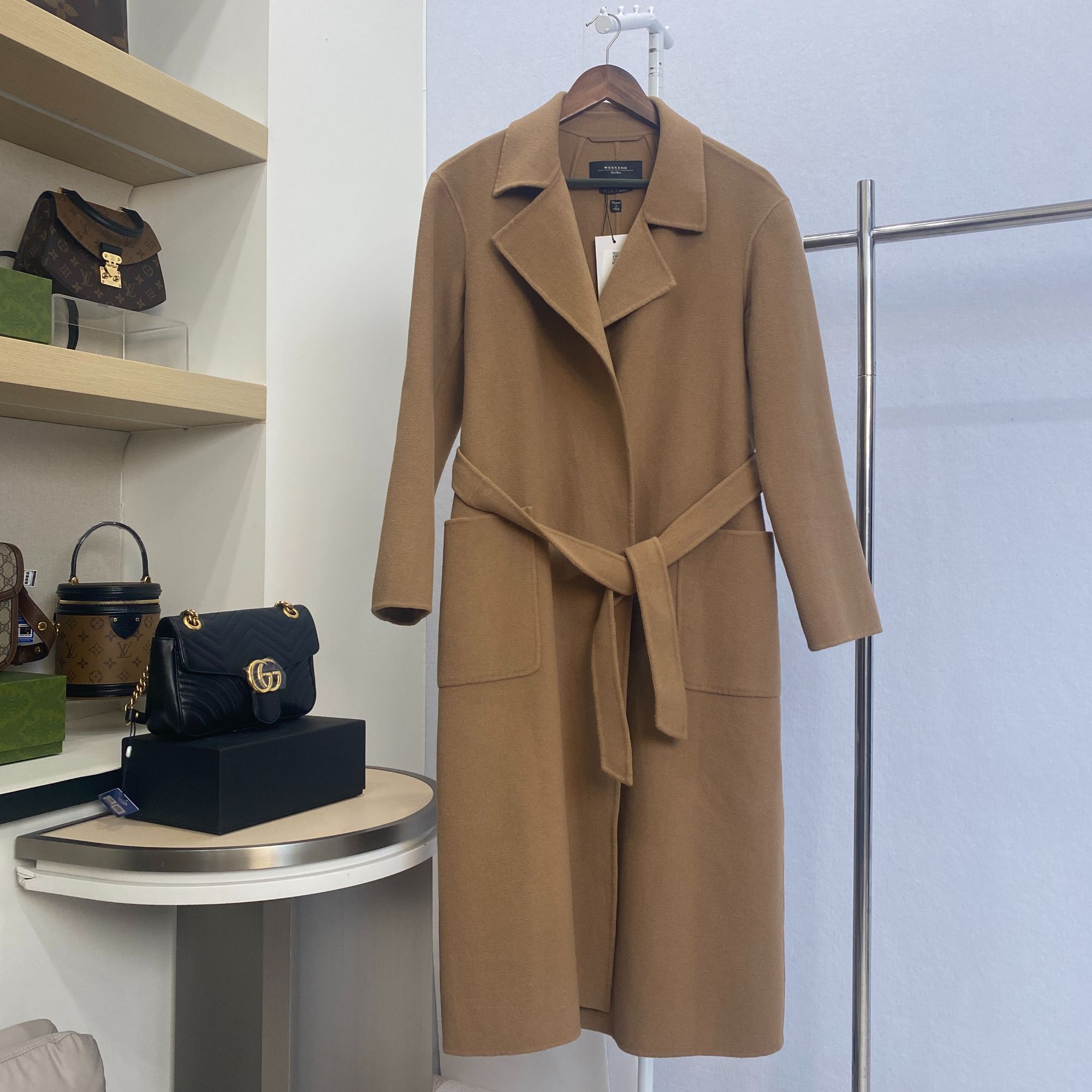 99新 MaxMara 麦丝玛拉 羊毛大衣 40码 11306