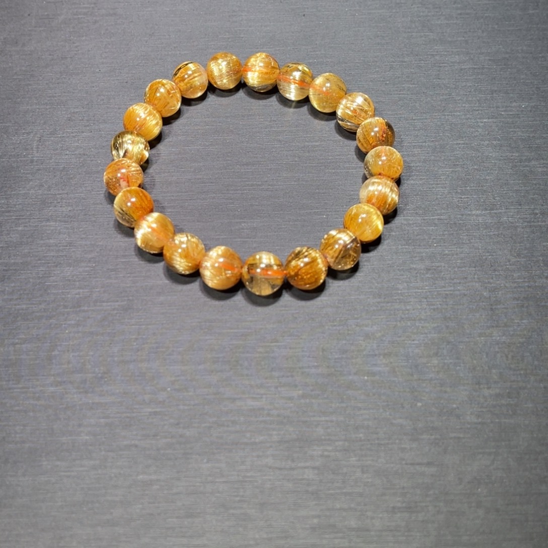 金***滩手串未镶嵌发晶金钛晶