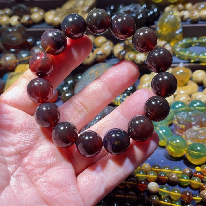 琥珀手链未镶嵌天然