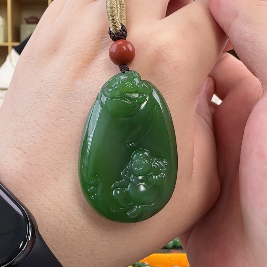 和田玉挂件未镶嵌佛公