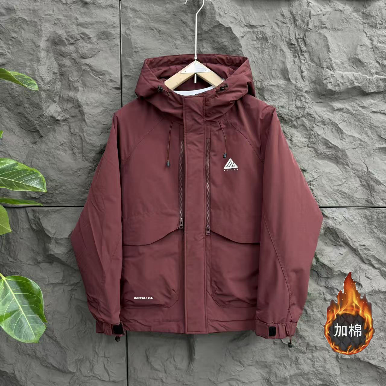 【加棉加厚】2025秋冬新款时尚休闲二棉连帽加厚外套#8826