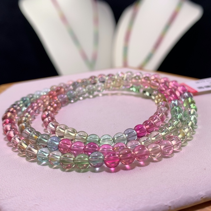 双色碧玺手链未镶嵌