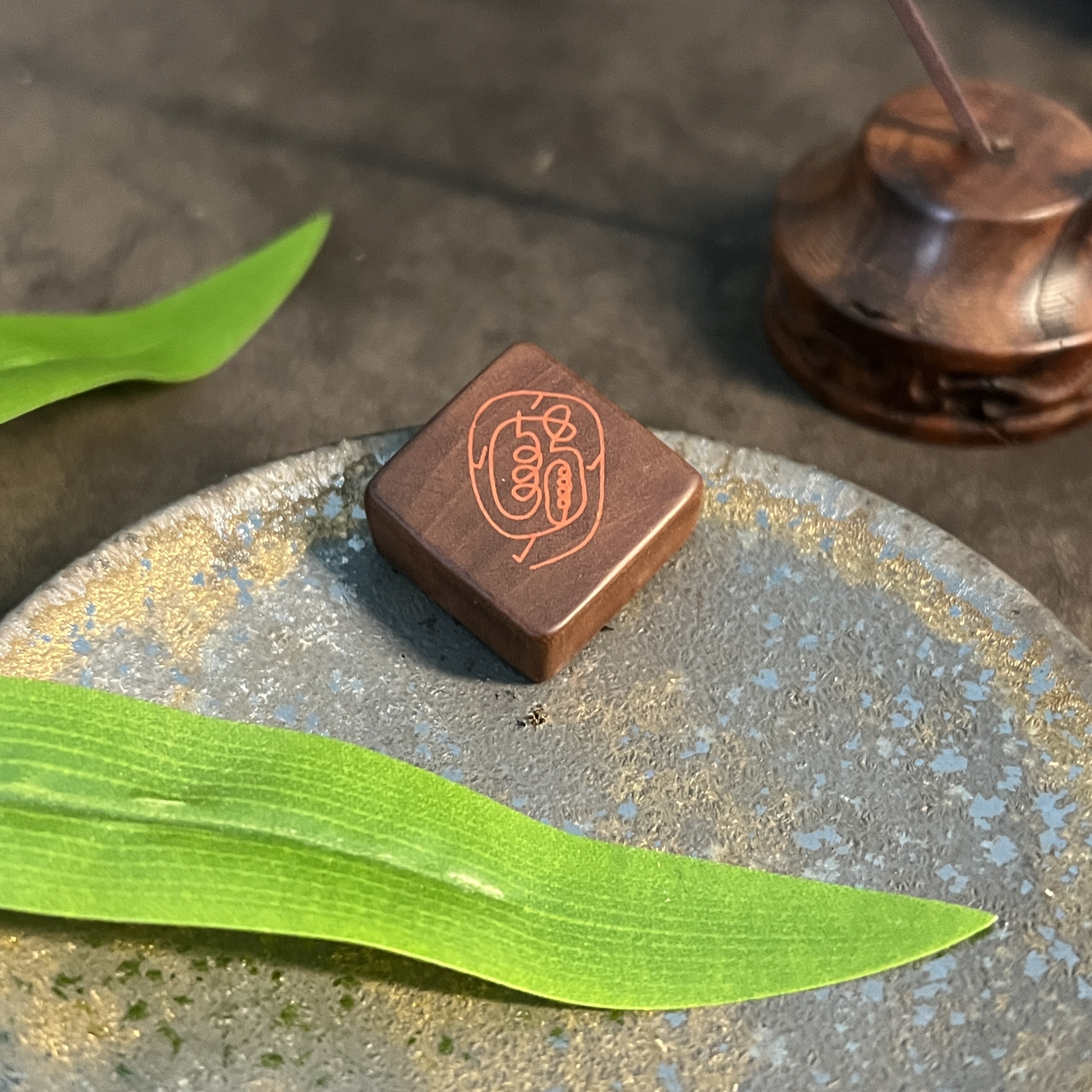 天然雷击枣木雷痕挂件吊坠摆件手工木雕